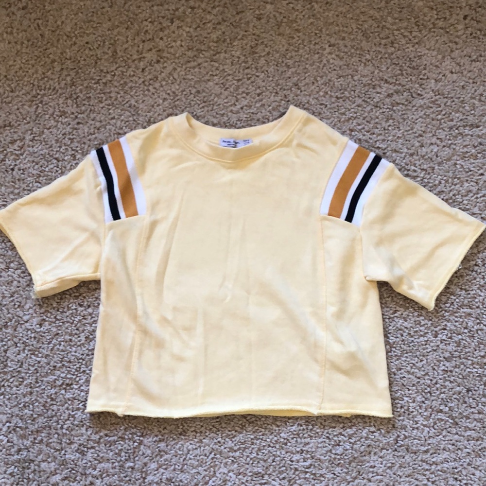 Bershka Yellow Crop Top